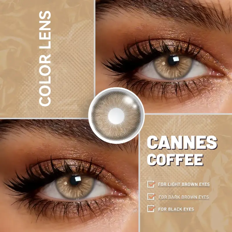 ANESTALENS Cannes Kaffe Färgade Kontaktlinser 1 År