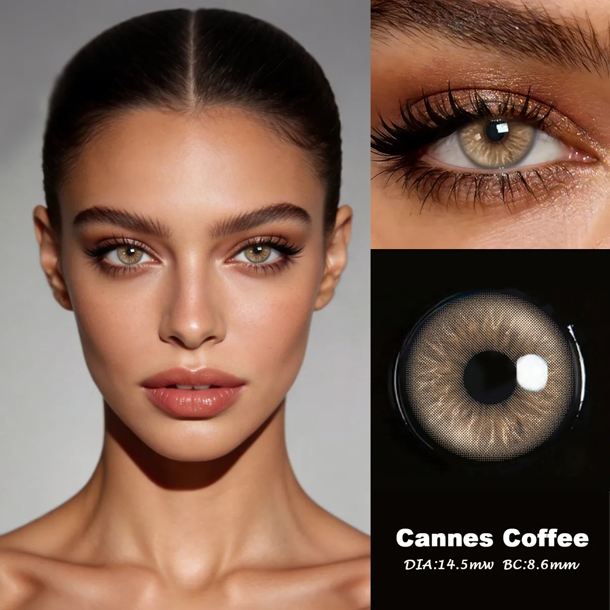 ANESTALENS Cannes Kaffe Färgade Kontaktlinser 1 År