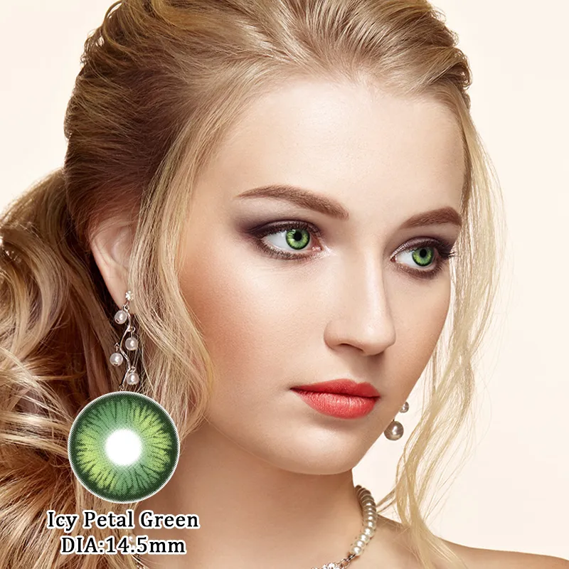 EyeLensy Icy Petal Green Lentile de Contact Colorate 1 An