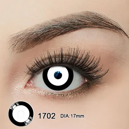 EyeLensy Black and White Mini Sclera 17mm | 1 Year